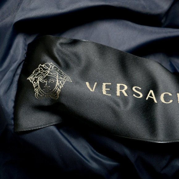 Versace Men'sDistressed Hooded Parka Jacket